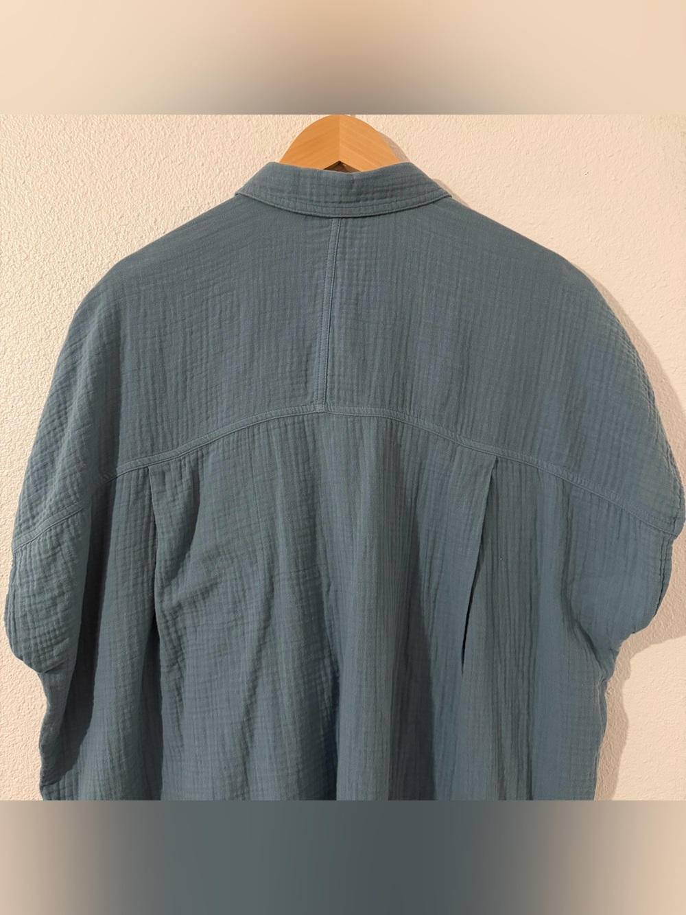 Madewell Lightspun Dolman-Sleeve Button-Up Teal Shirt - Summer
Breeze Size XXL - Picture 8 of 10